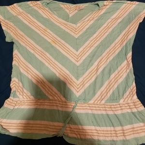 Blue yellow and white shirt